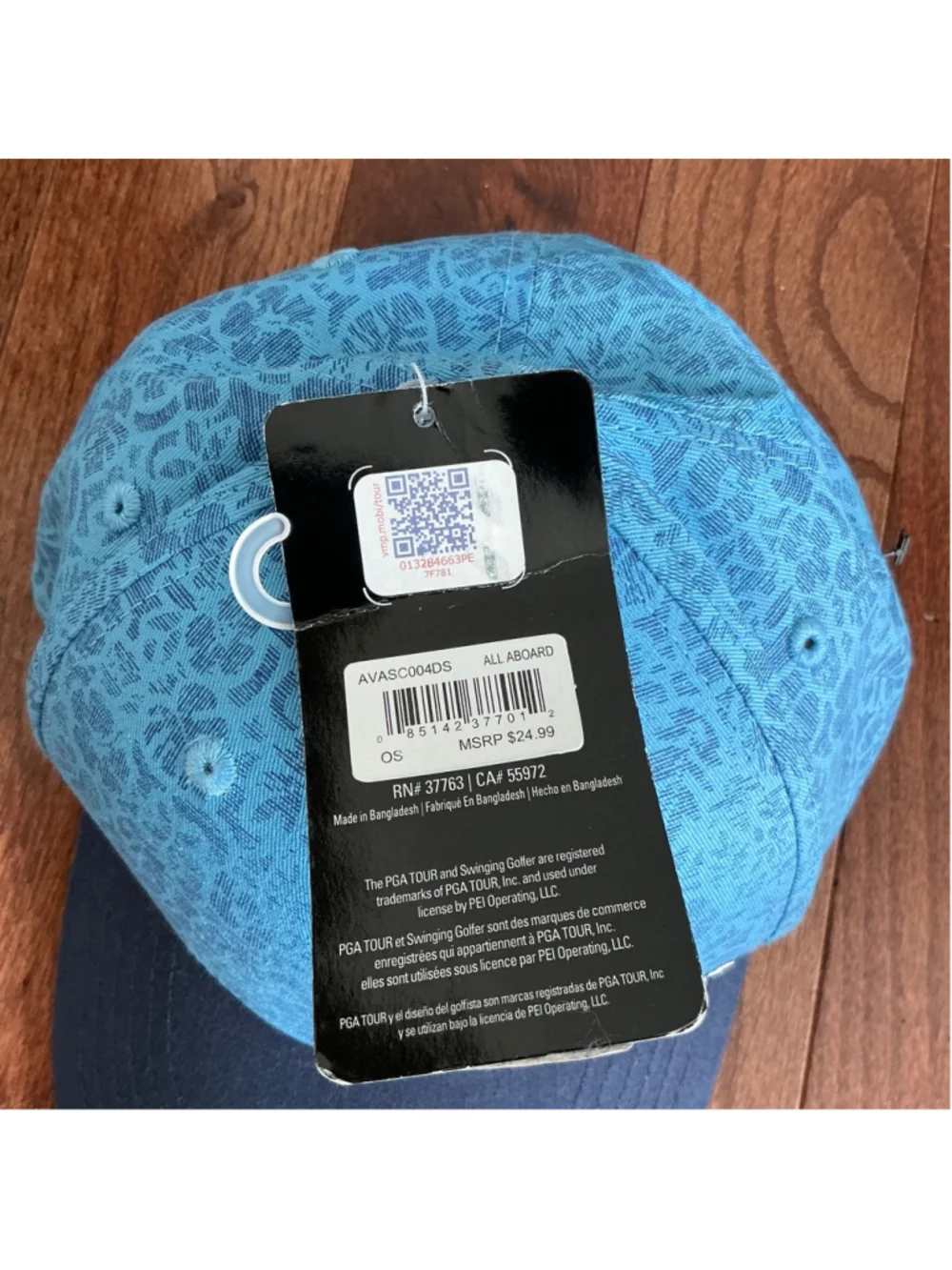 Men's PGA TOUR Pro series Blue Navy Patterned Baseball Cap One Size